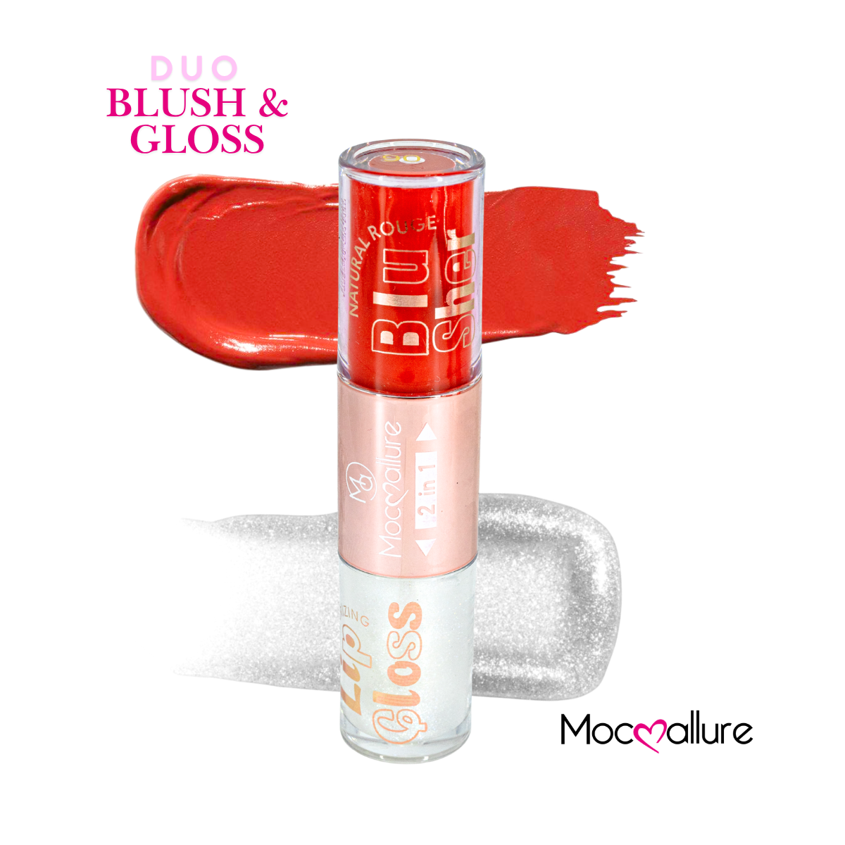 Gloss con destellos y Rubor Líquido 2 en 1
