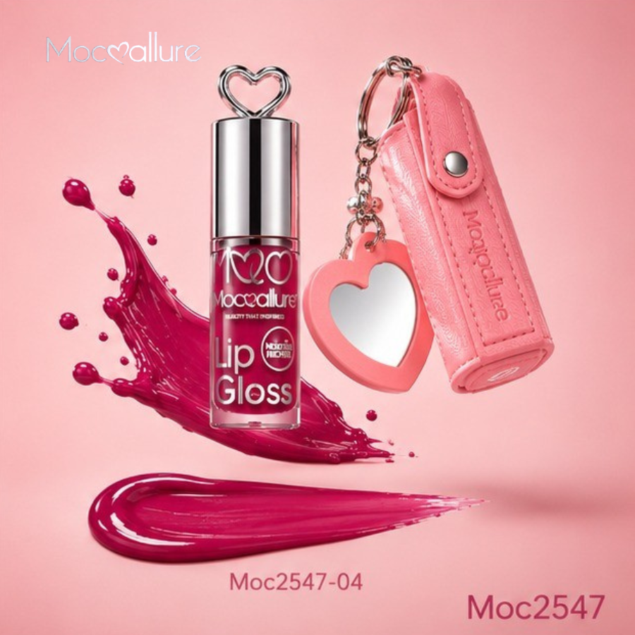 Lip Gloss con Funda Llavero