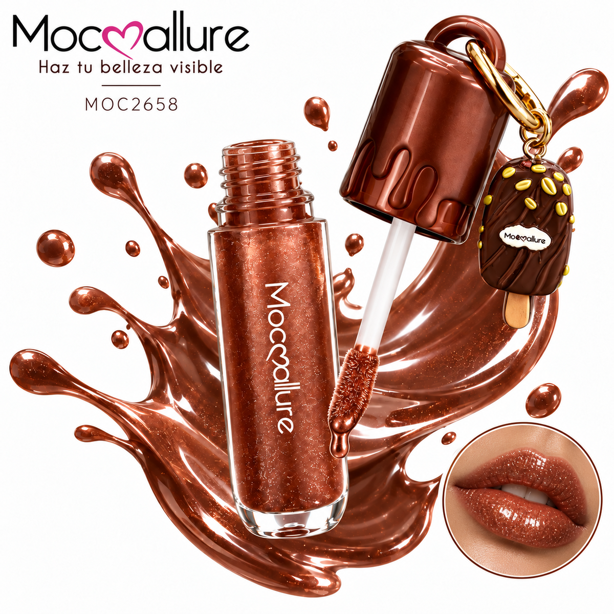 GLOSS+LLAVERO CHOCOLATE MOC2658