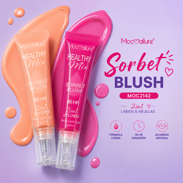 Sorbet Blush, rubor líquido saludable, Healthy Mix blush