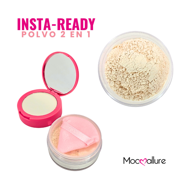 Insta-Ready Polvo 2 en 1 Efecto filtro - Borra poros y líneas finas de expresión