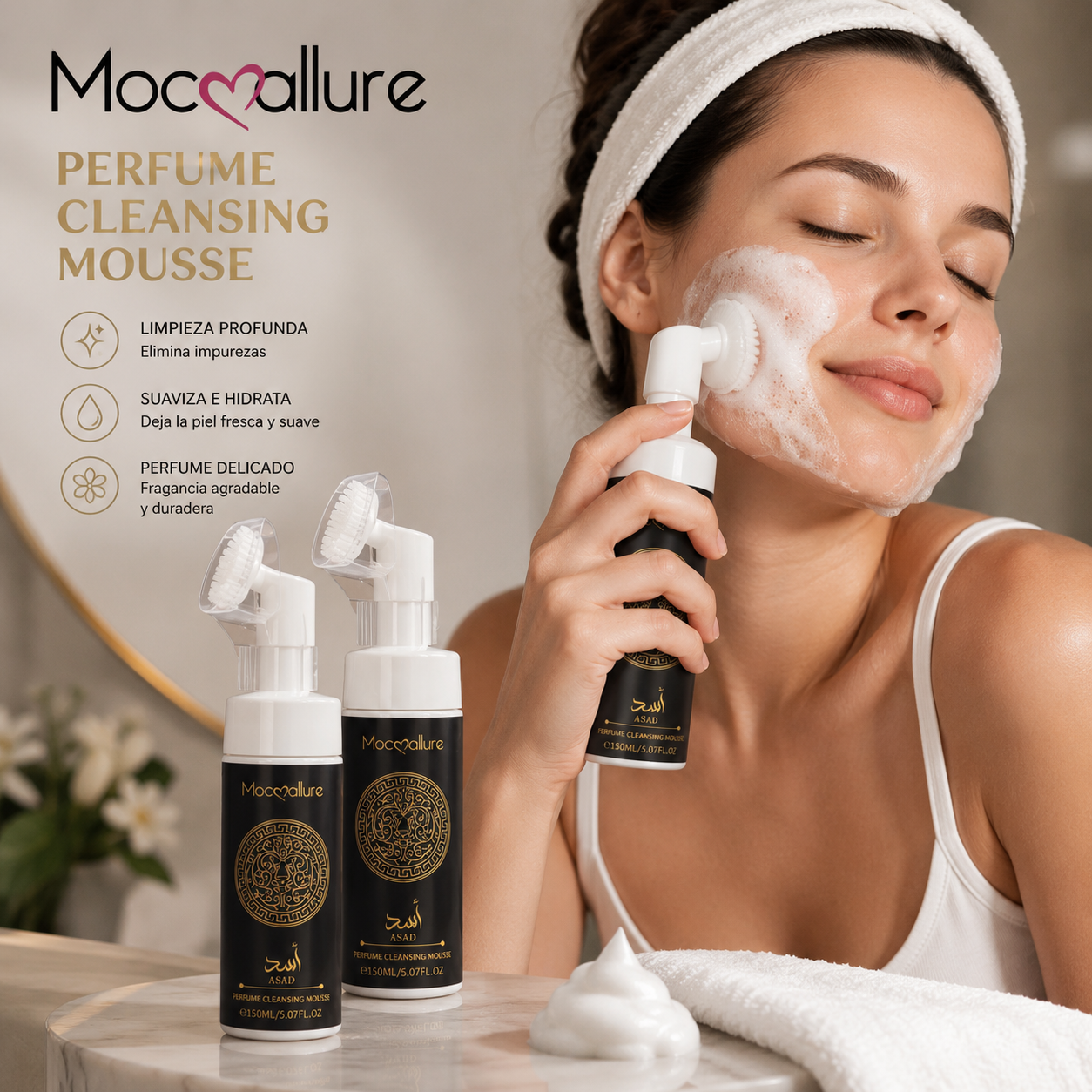 Espuma Limpiadora Facial Mocoallure Cleansing Foam con fragancia