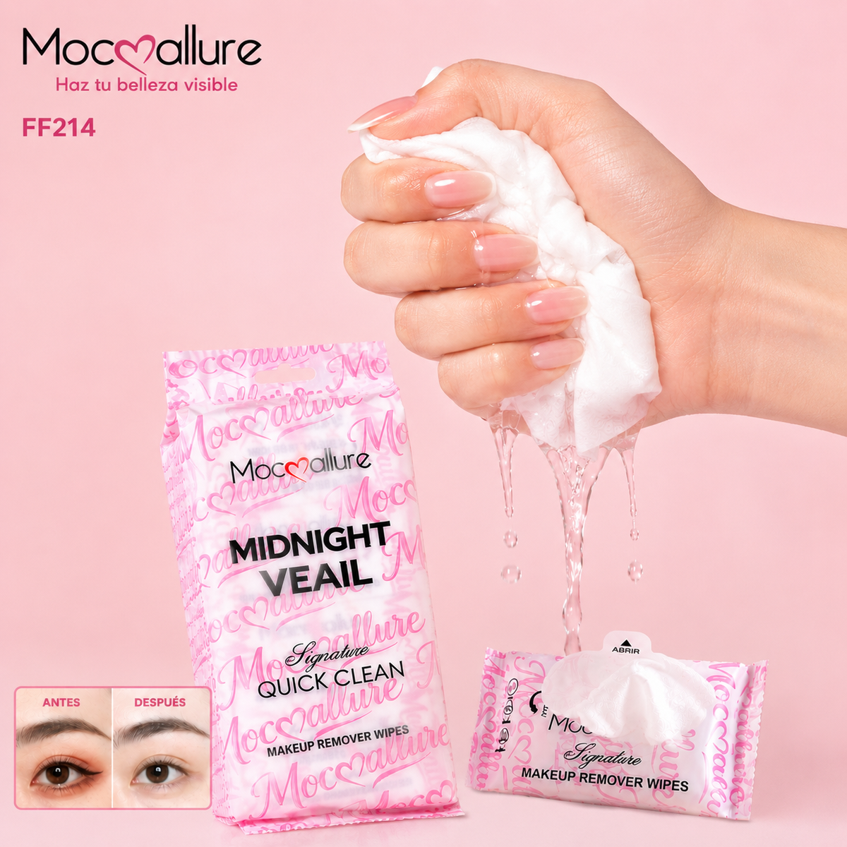 Toallitas Desmaquillantes MOCOALLURE FF214 –8 en 1