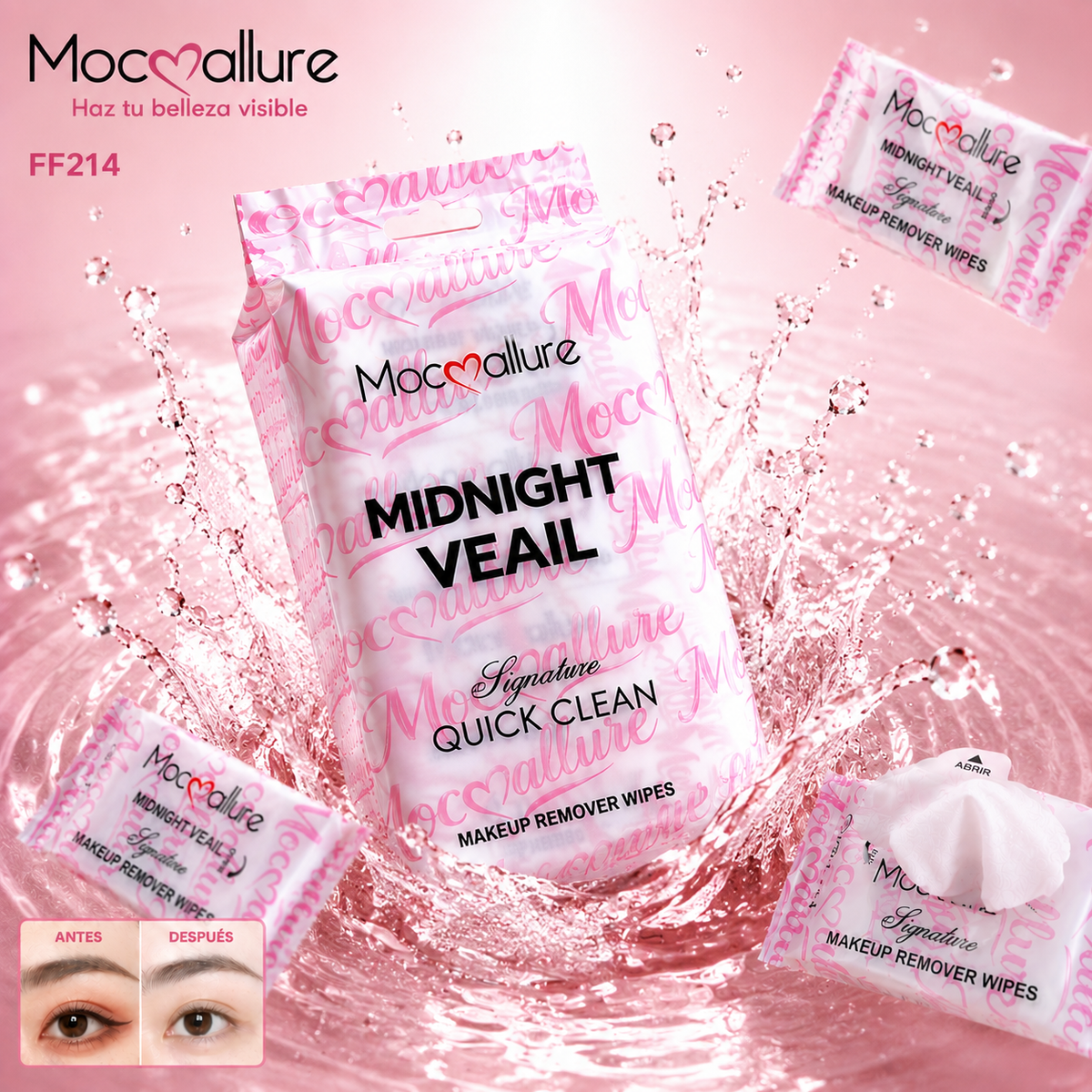Toallitas Desmaquillantes MOCOALLURE FF214 –8 en 1