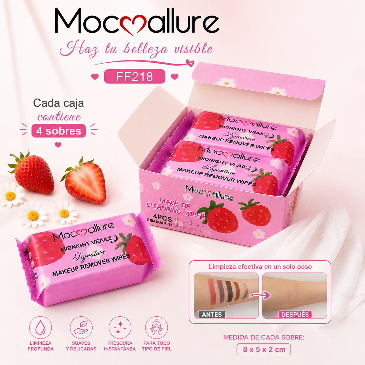 Toallitas desmaquillantes MOCOALLURE FF218 4