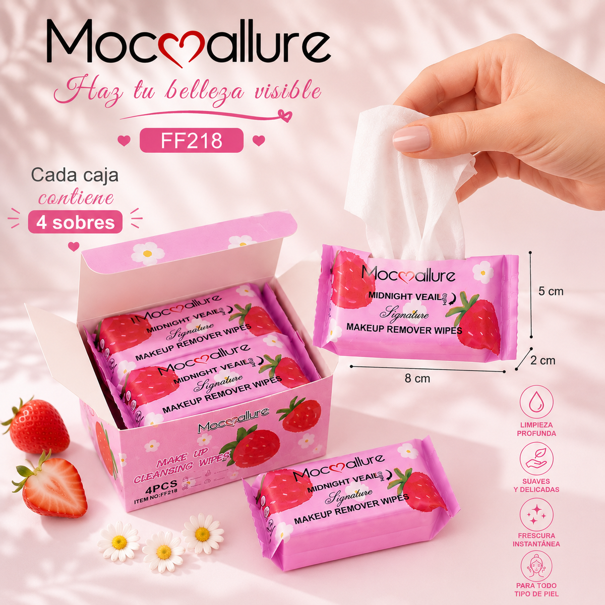 Toallitas desmaquillantes MOCOALLURE FF218 4