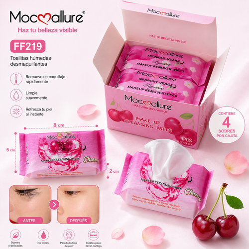 FF219 – Toallitas Húmedas Desmaquillantes MOCOALLURE 💗