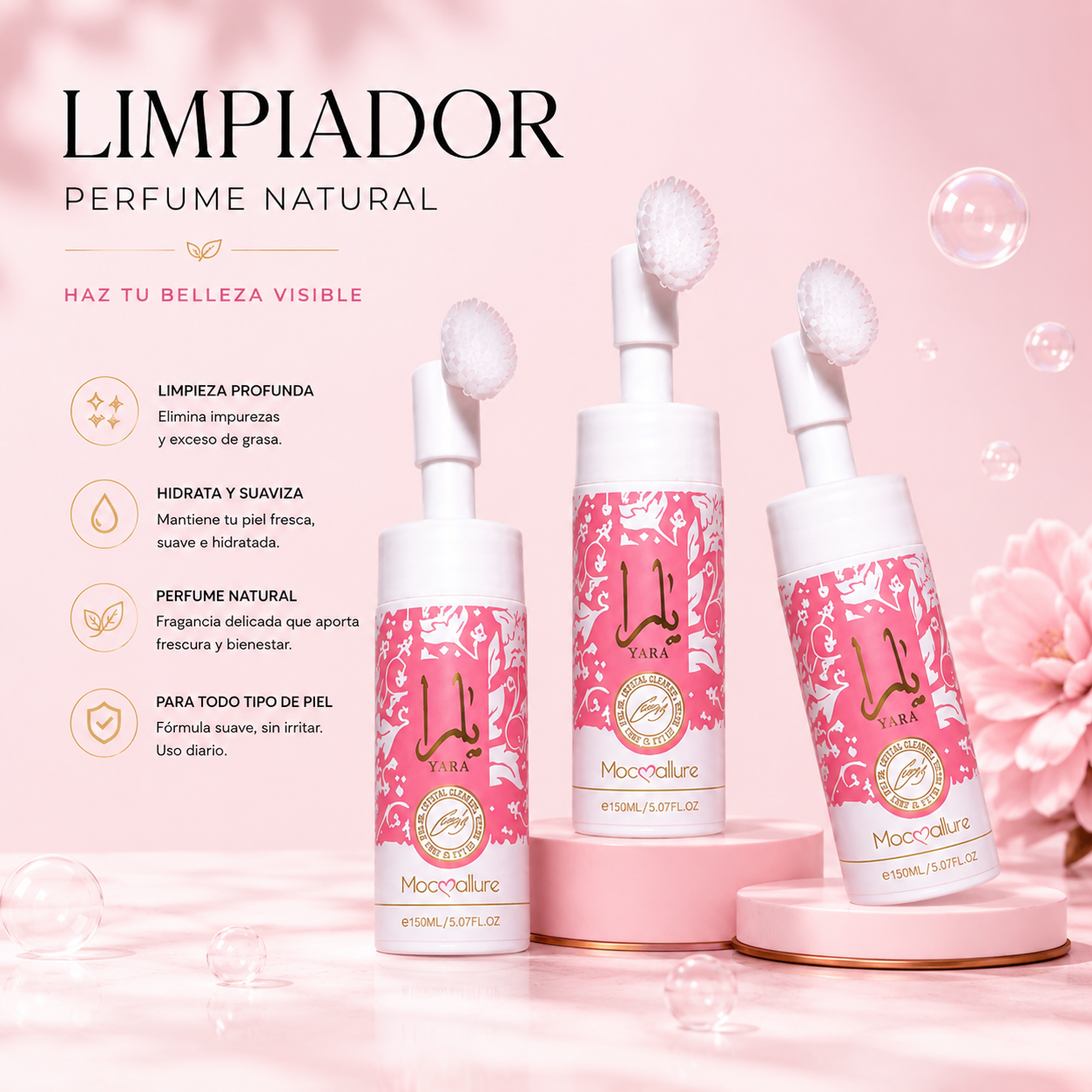 Espuma Limpiadora Facial Mocoallure Cleansing Foam con fragancia (Copia)