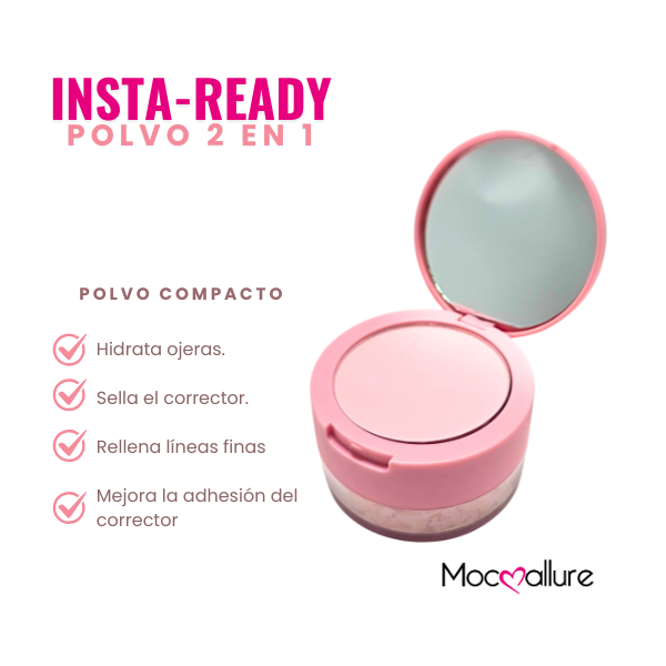 Insta-Ready Polvo 2 en 1 Efecto filtro - Borra poros y líneas finas de expresión
