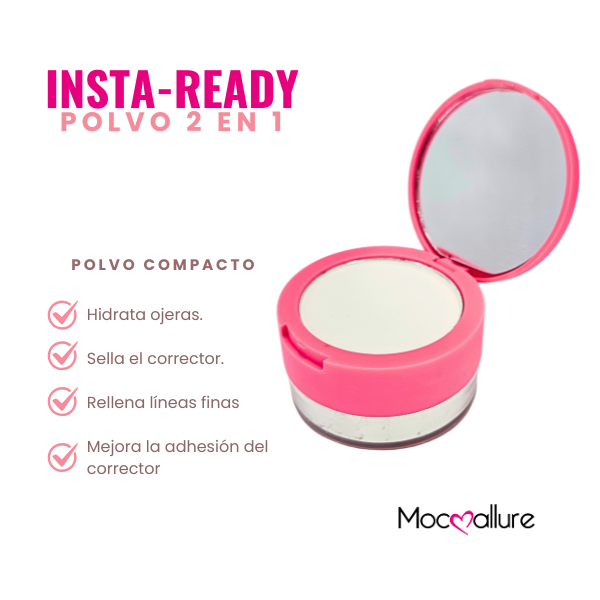 Insta-Ready Polvo 2 en 1 Efecto filtro - Borra poros y líneas finas de expresión