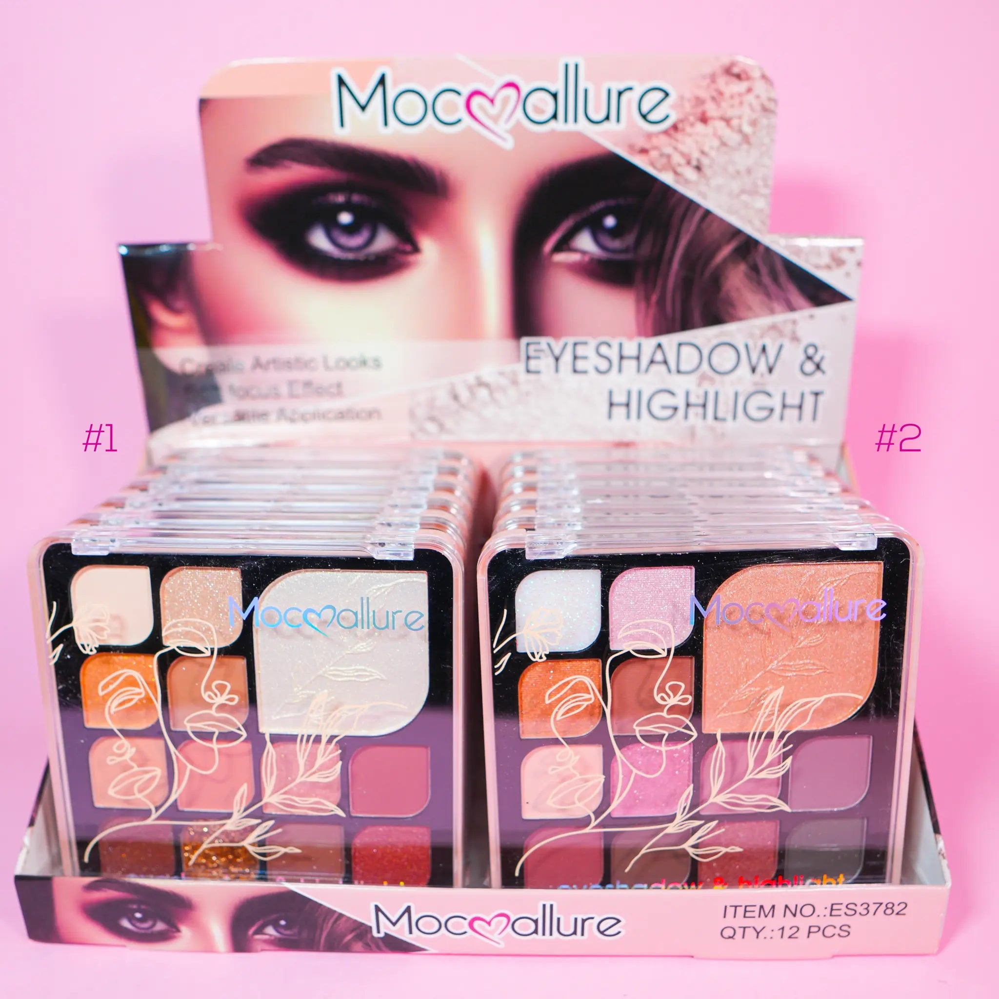 Iluminador & Sombras de ojos 12+1 Color – Mocoallure