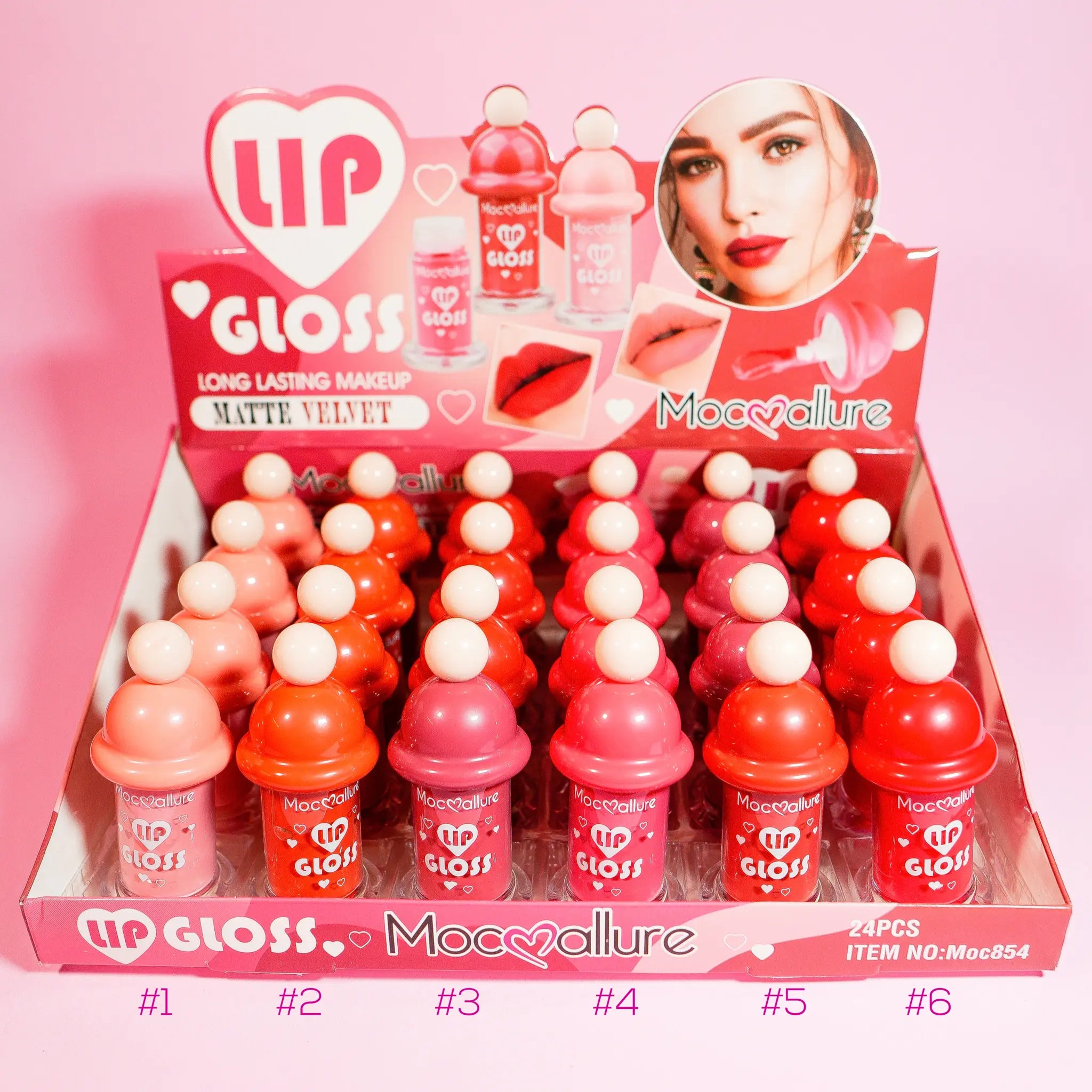 Mocoallure Lip Gloss – Brillo Labial en 6 Tonos