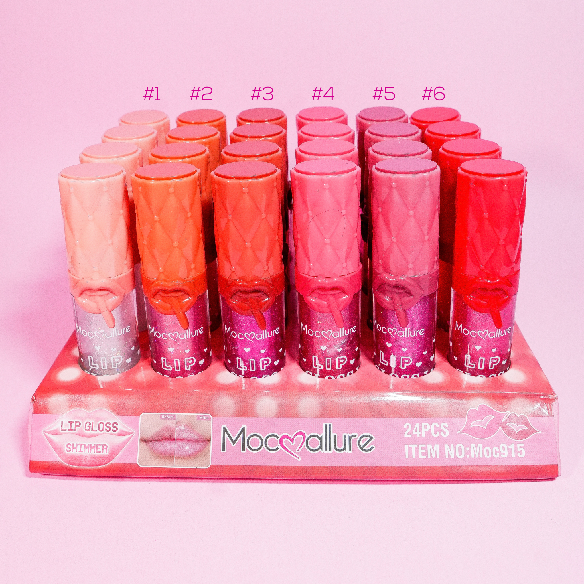 Mocoallure Lip Gloss Shimmer – Brilloso en 6 Tonos