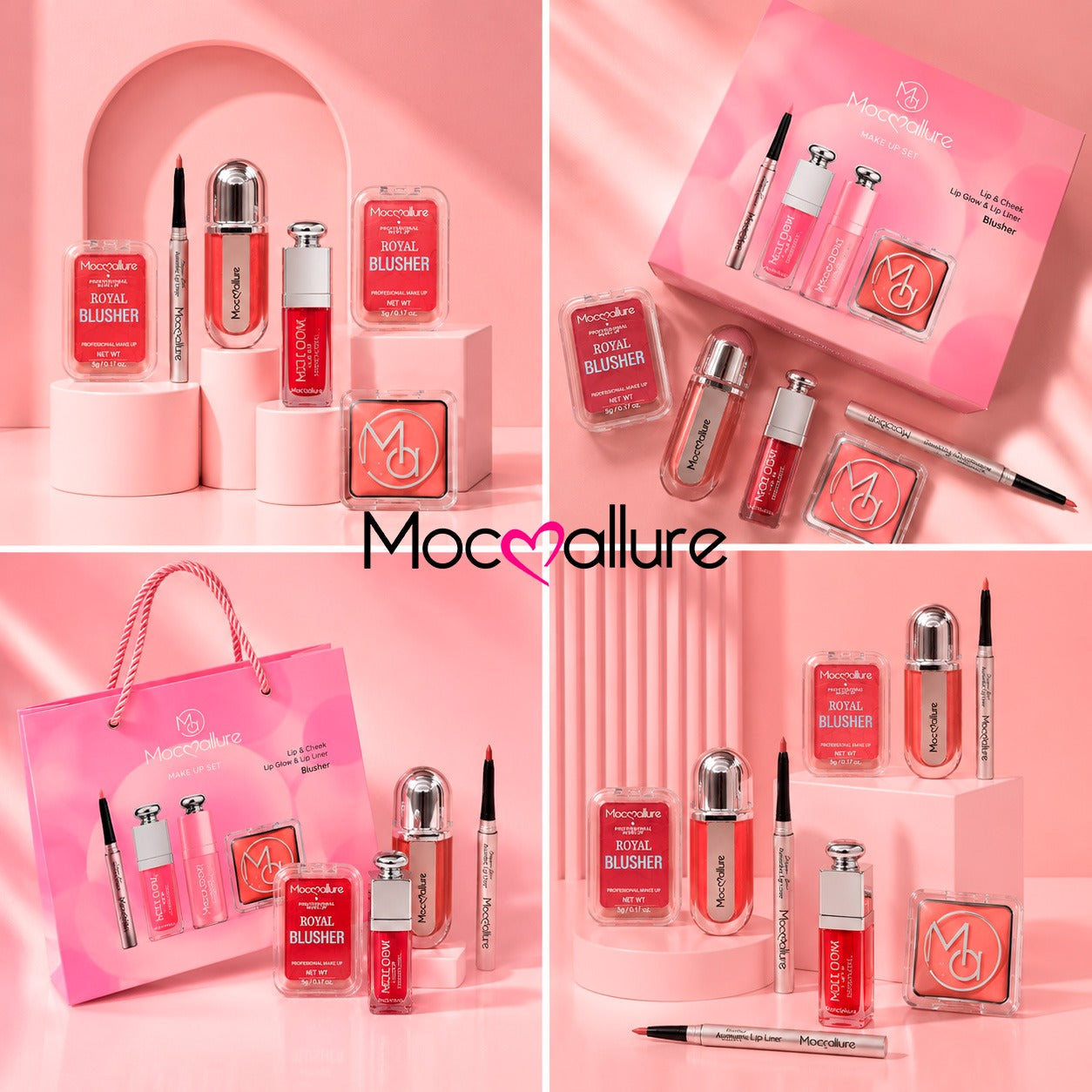 MakeUp Set Mocoallure con Estuche y Bolsa