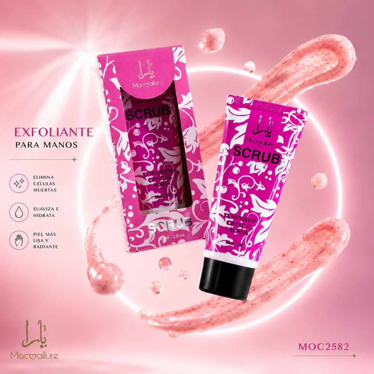 Scrub Exfoliante Hidratante  para Manos con fragancia de larga duración