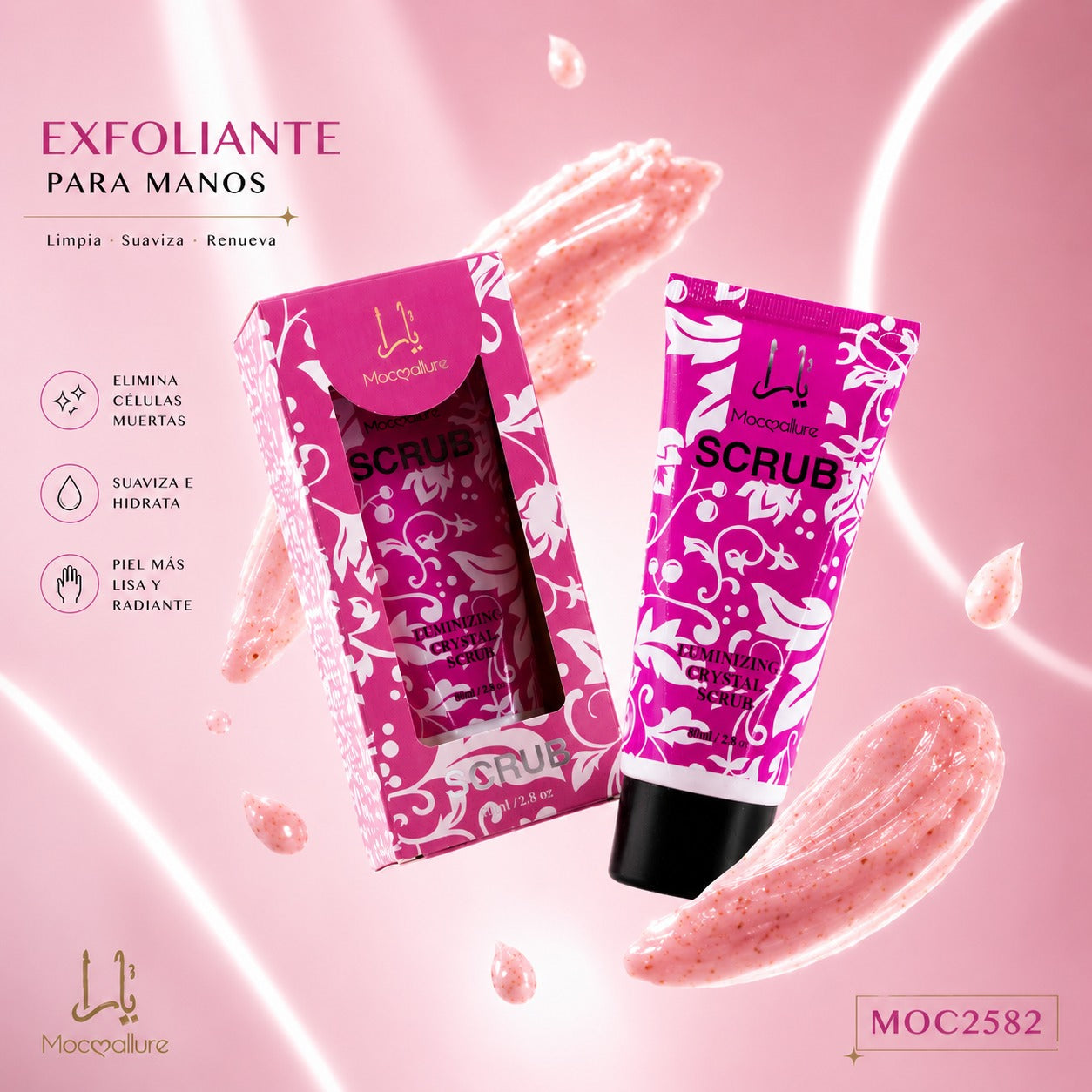 Scrub Exfoliante Hidratante  para Manos con fragancia de larga duración