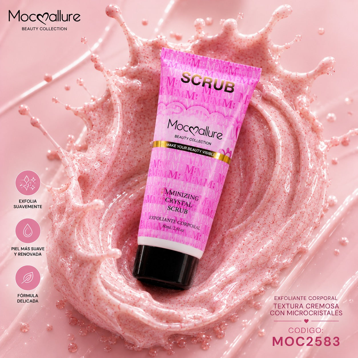 Scrub Exfoliante Hidratante  para Manos con fragancia de larga duración