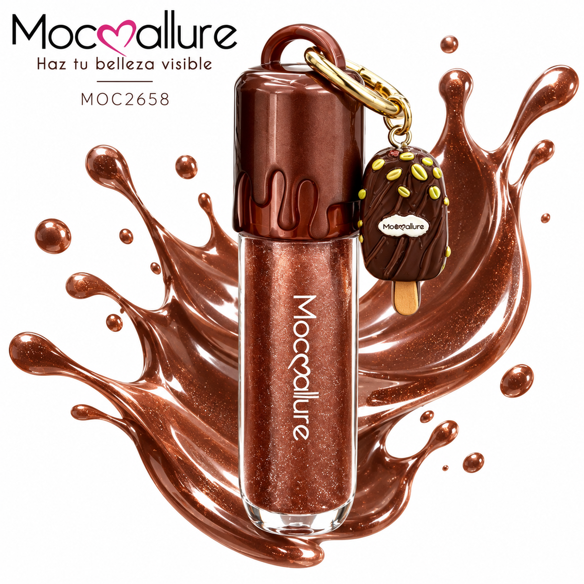 GLOSS+LLAVERO CHOCOLATE MOC2658